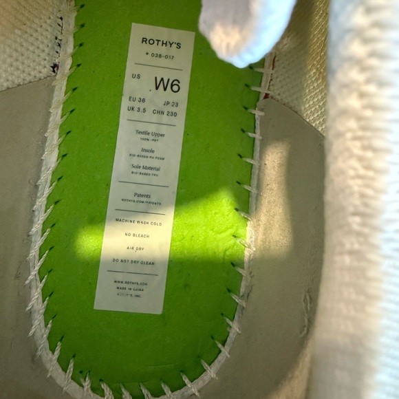 Rothy’s The Lace Up Bright White Knit Sneakers - Picture 10 of 10